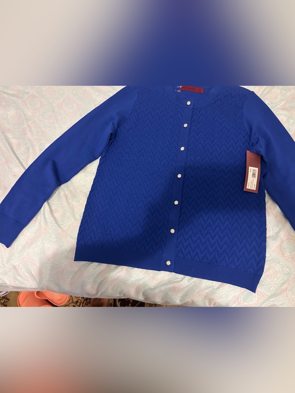 Love Scarlett sweater Blue cardigan with button-up front size S
